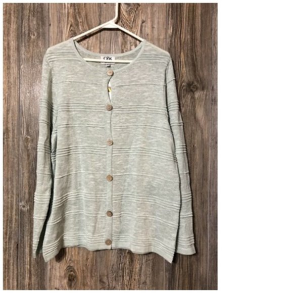 C&K Designs Sage Cardigan Sweater womens size large Lightweight NWT - Picture 6 of 11
